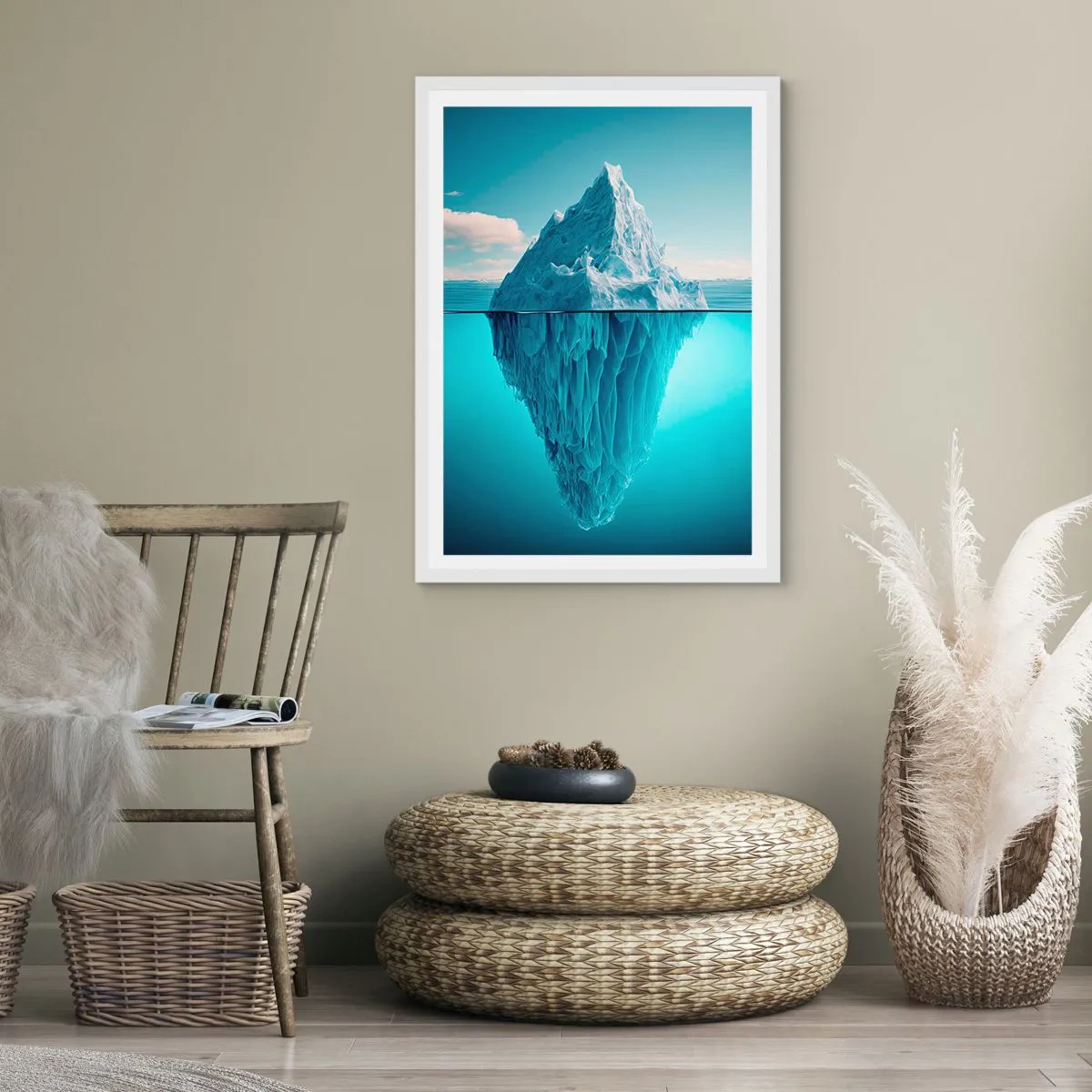 Affiche dans un cadre blanc - Poster - Reine de Glace - 50x70 cm