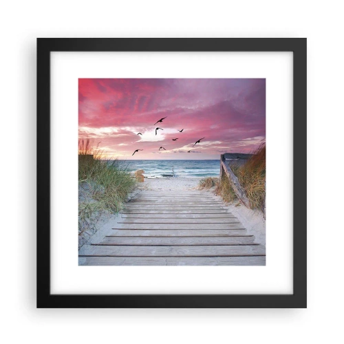 Affiche dans un cadre noir - Poster - Impression de la Baltique - 30x30 cm
