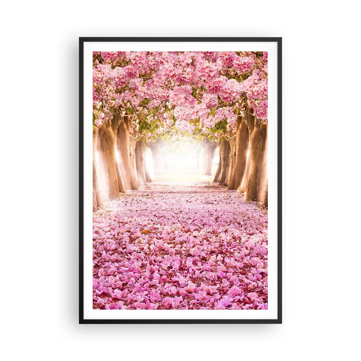 Affiche dans un cadre noir - Poster - La route du paradis - 70x100 cm