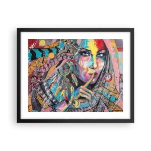 Affiche dans un cadre noir - Poster - Taisez-vous jusqu'à ce que vous compreniez - 50x40 cm