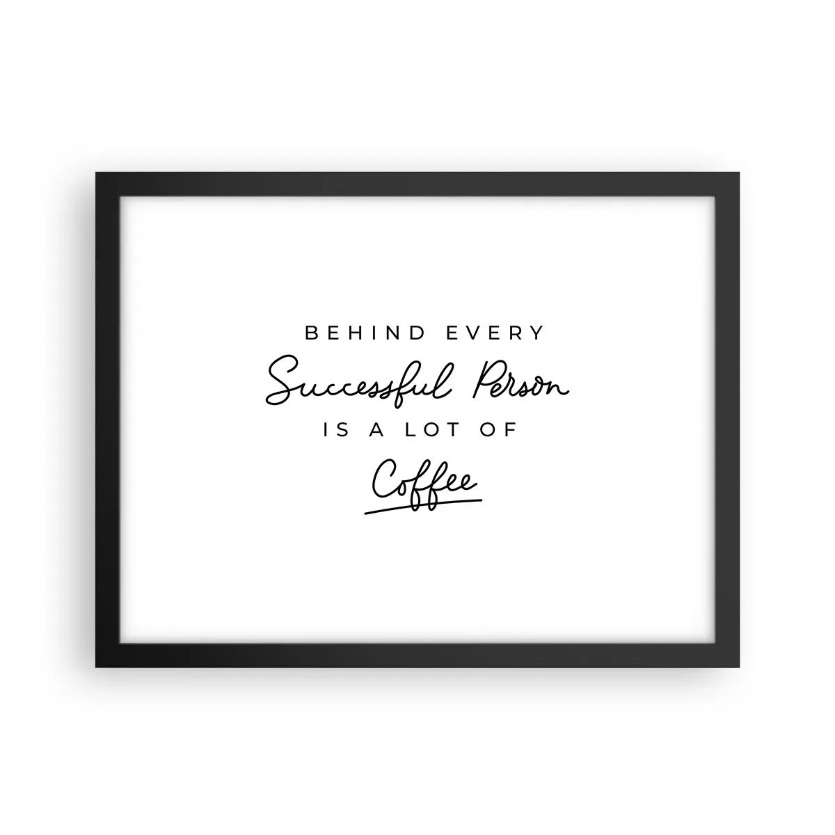 Affiche dans un cadre noir - Poster - Secret du succès - 40x30 cm