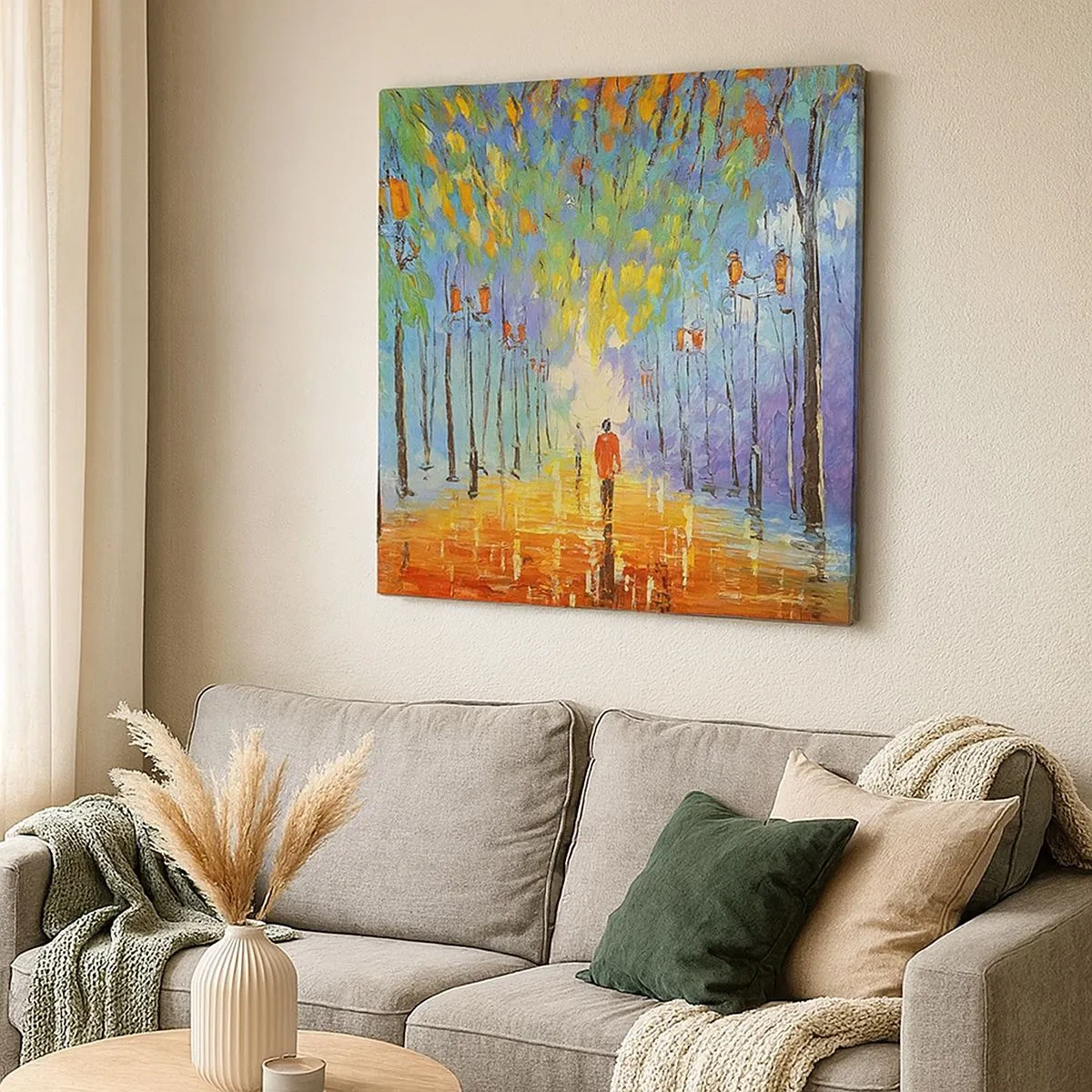 Impression sur toile - Image sur toile - Chant nocturne de la pluie - 30x30 cm