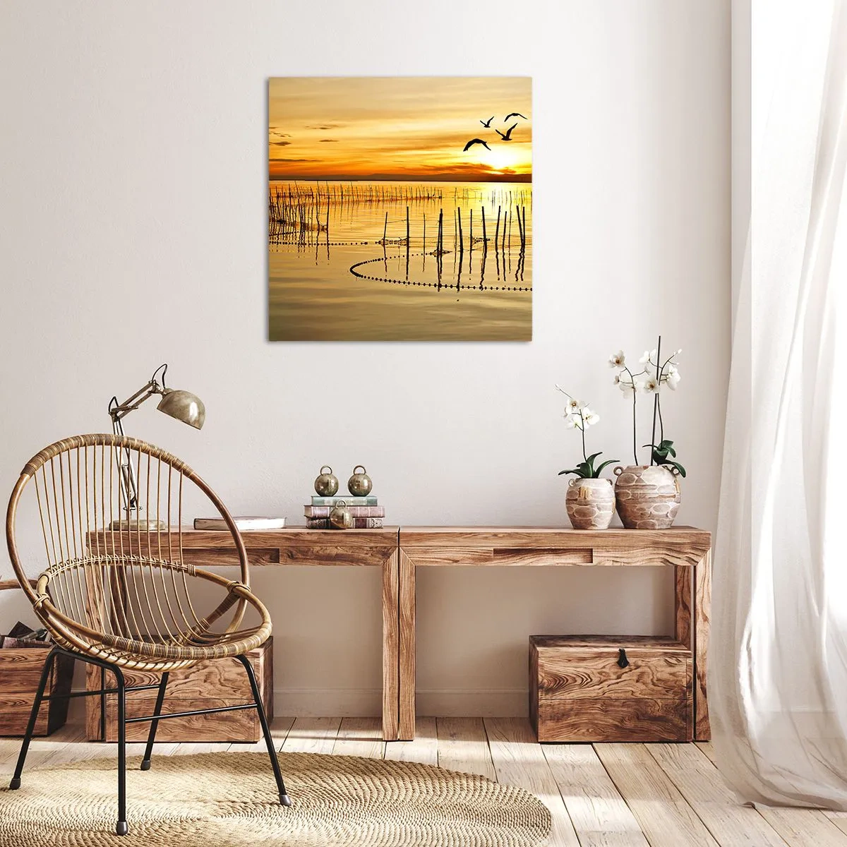 Impression sur toile - Image sur toile - À la pêche - 30x30 cm