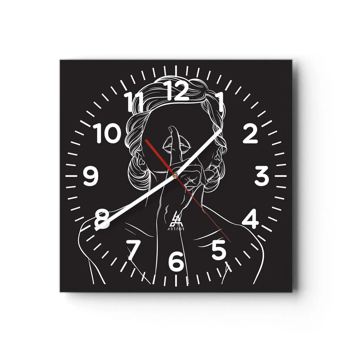 Horloge murale - Pendule murale - La beauté s'épanouit en silence - 30x30 cm