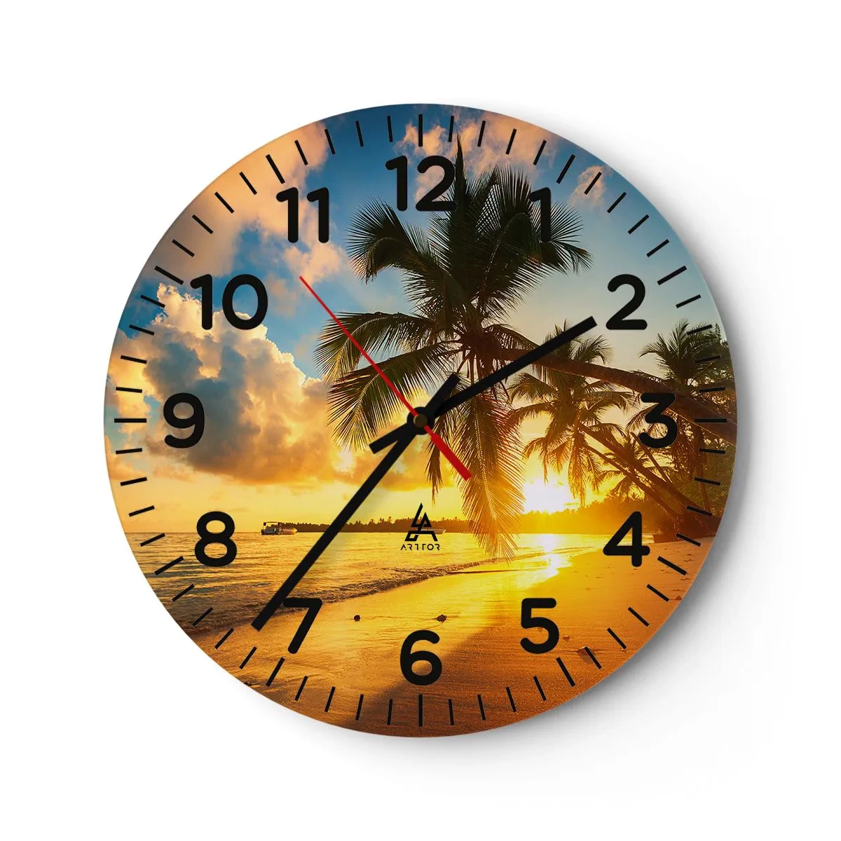 Horloge murale - Pendule murale - Rêve caribéen - 30x30 cm