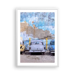 Affiche dans un cadre blanc - Poster - Rencontre de vétérans - 50x70 cm