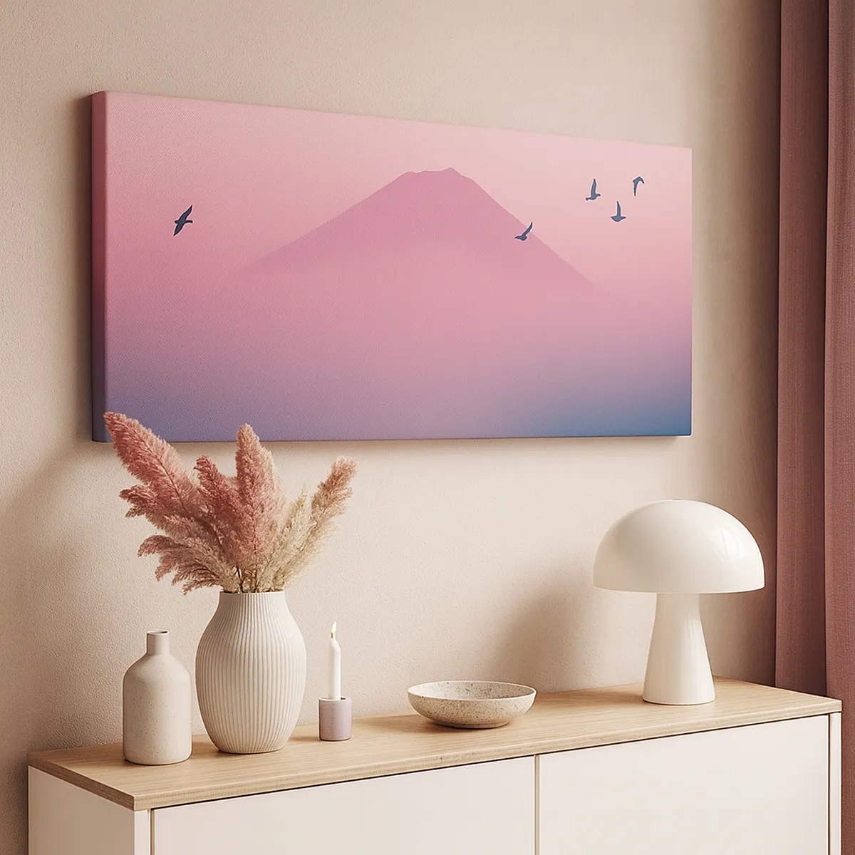 Impression sur toile - Image sur toile - Des pèlerins au dessus des nuages - 30x30 cm