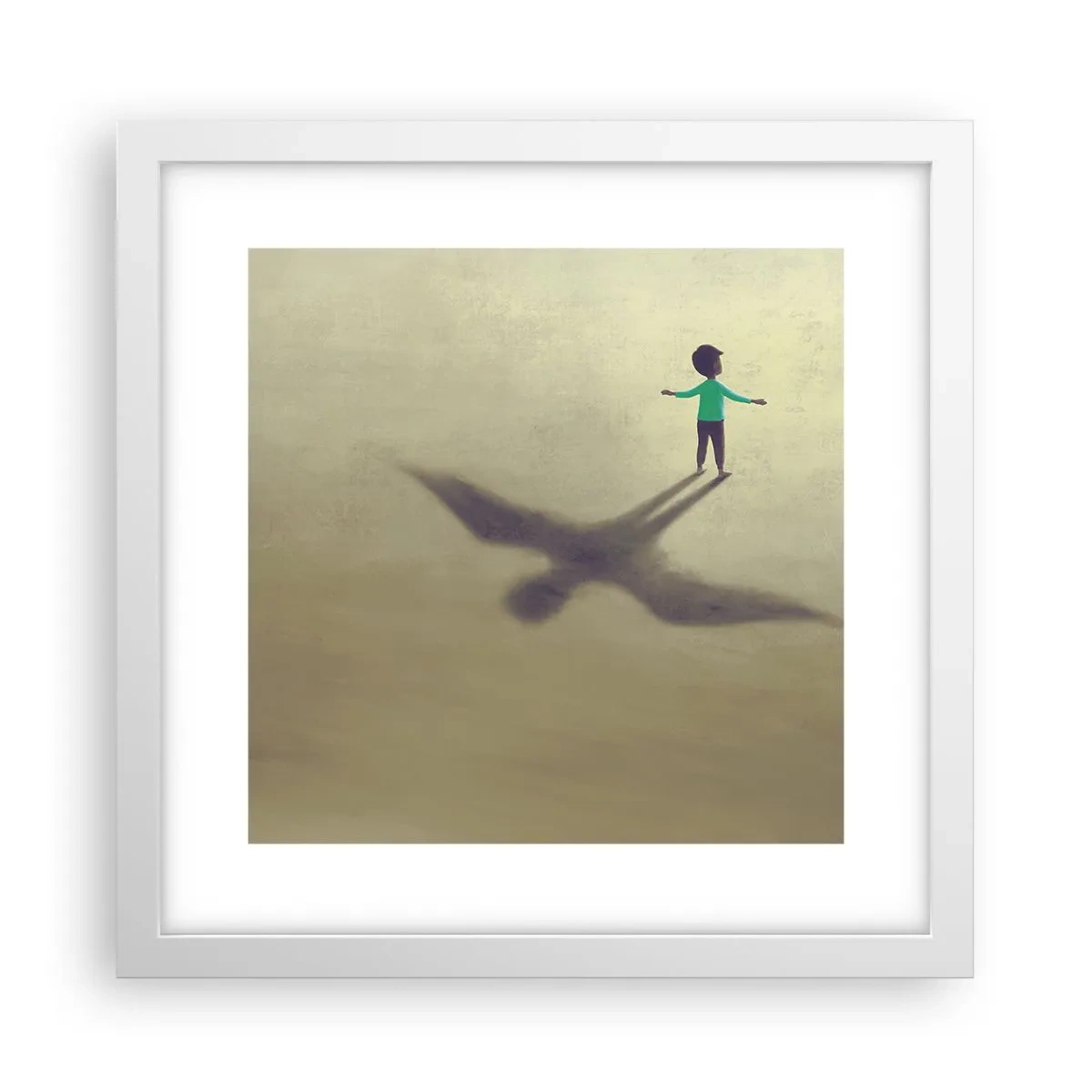 Affiche dans un cadre blanc - Poster - Héros du futur - 30x30 cm