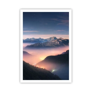 Affiche - Poster - Lumière dans les vallées - 70x100 cm