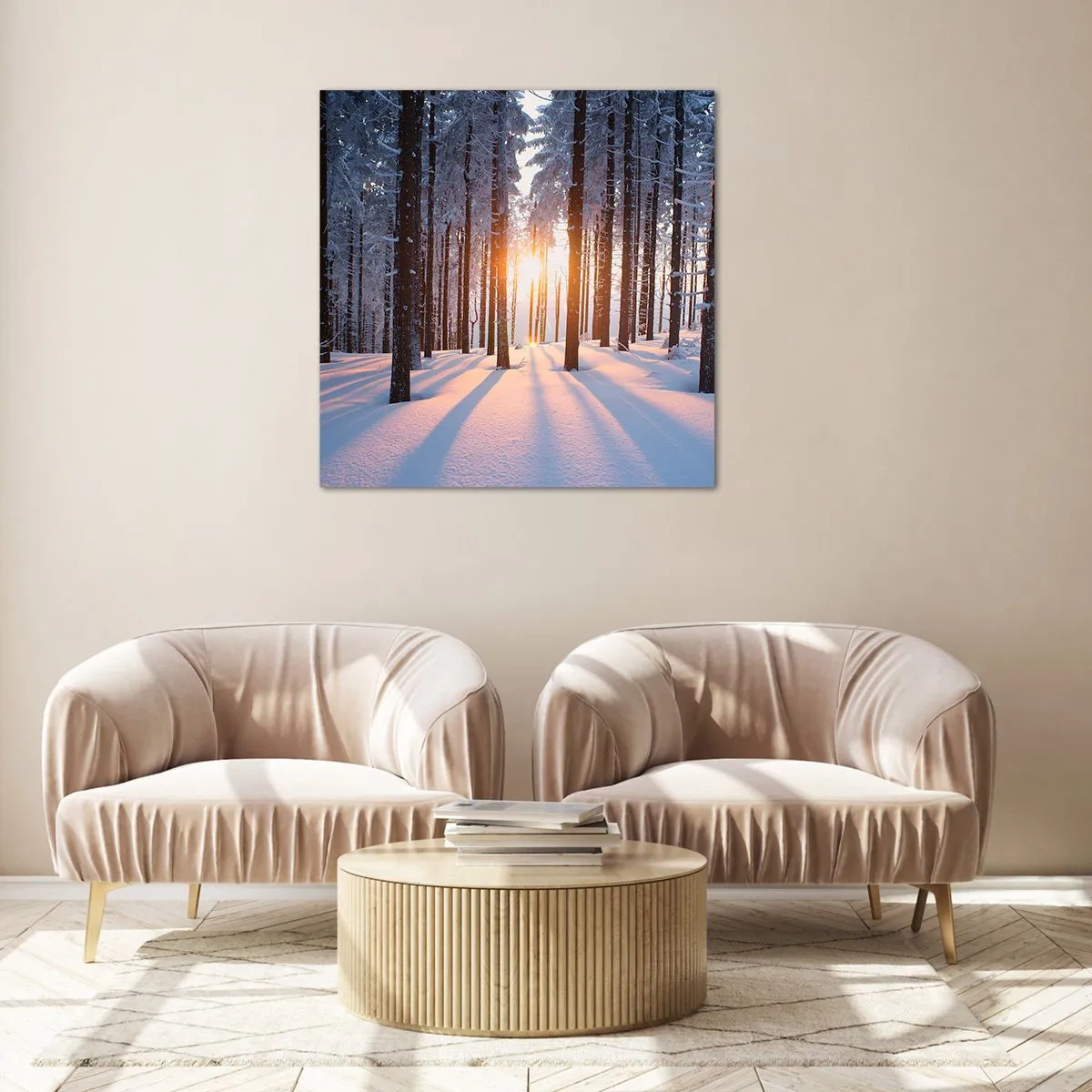 Impression sur verre - Image sur verre - Clairement en noir et blanc - 70x70 cm