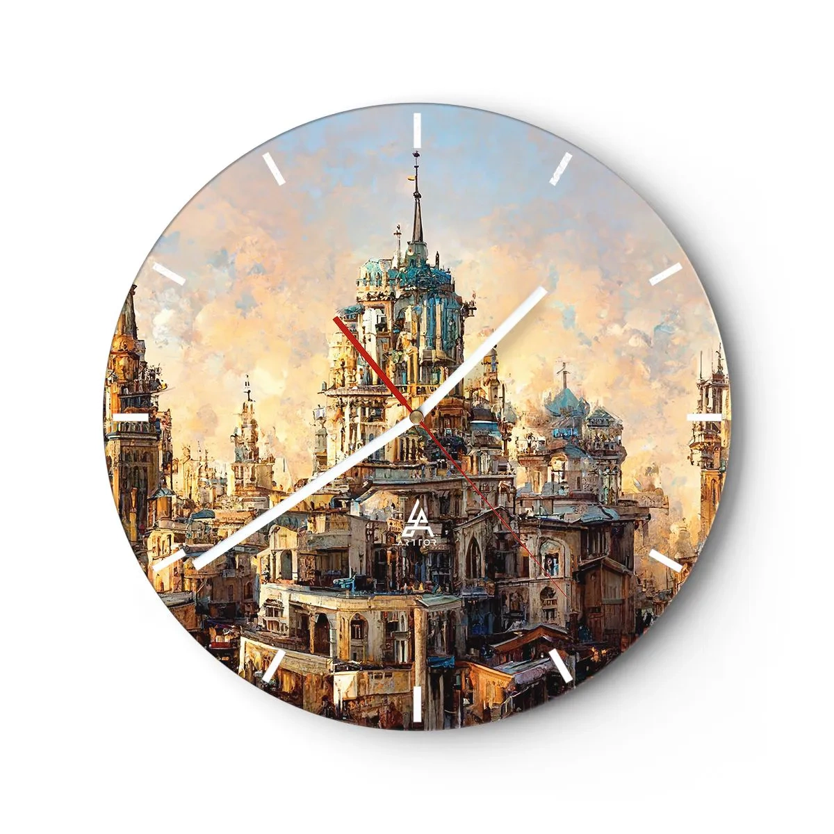 Horloge murale - Pendule murale - Ville des villes - 40x40 cm