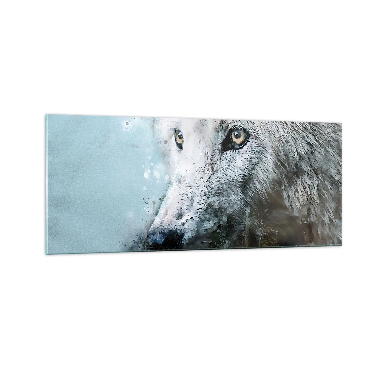 Impression sur verre - Image sur verre - Rencontrez l'âme du loup - 100x40 cm