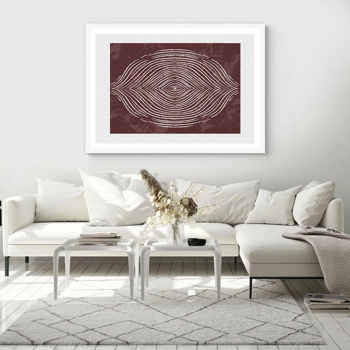 Affiche dans un cadre blanc - Poster - L'espace parle - 50x40 cm