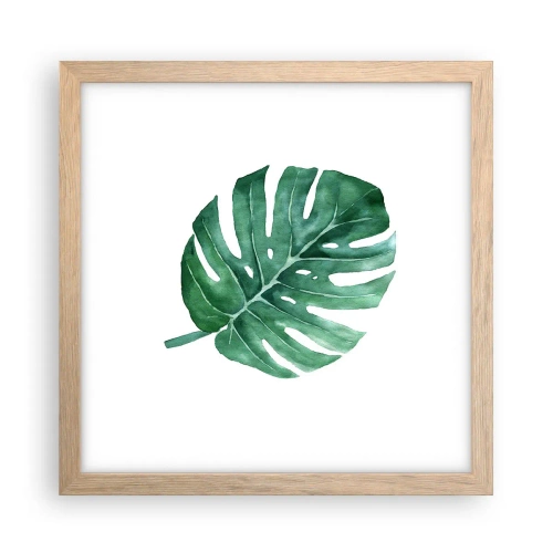 Affiche dans un chêne clair - Poster - Concept vert - 30x30 cm