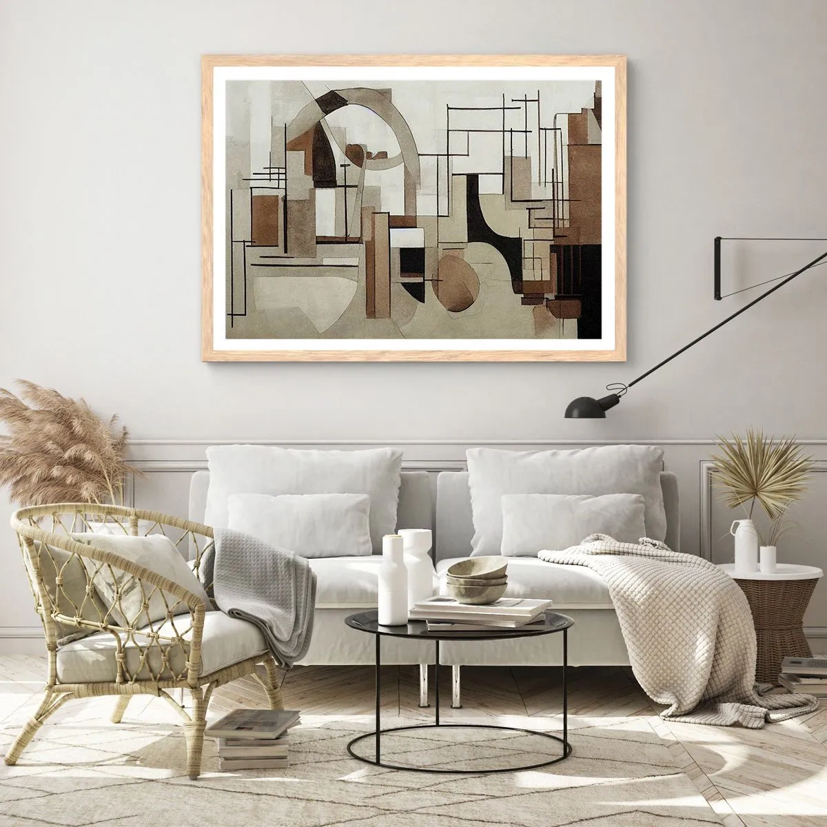 Affiche dans un chêne clair - Poster - Paysage urbain 2.0 - 40x30 cm