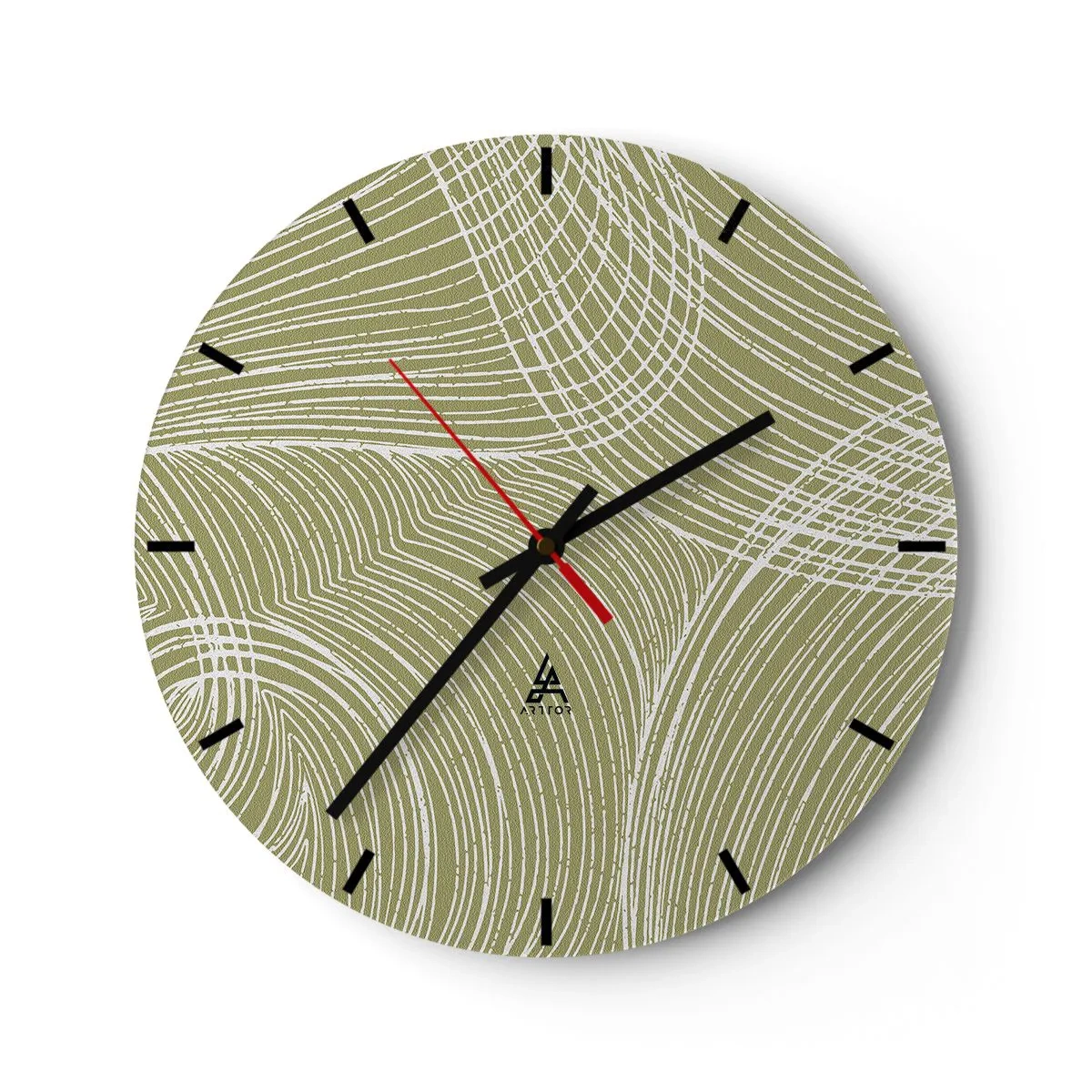 Horloge murale - Pendule murale - Abstraction complexe de blanc - 40x40 cm