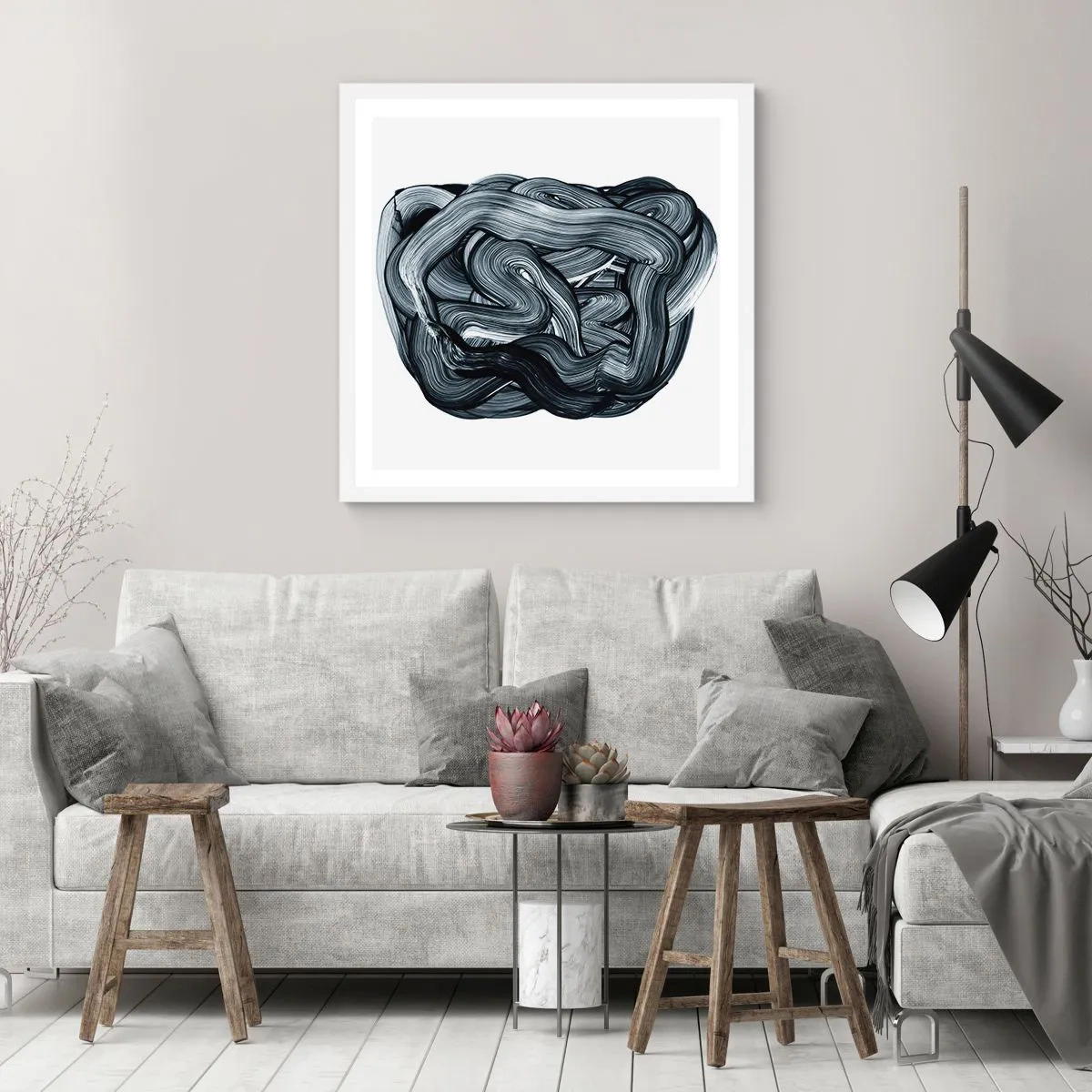 Affiche dans un cadre blanc - Poster - Ce n'est pas si simple - 30x30 cm