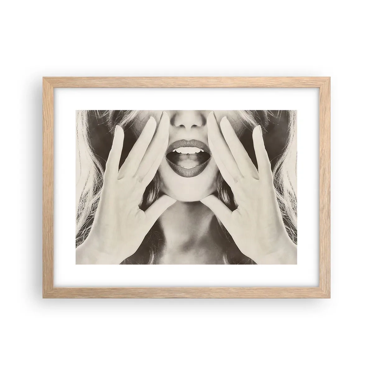 Affiche dans un chêne clair - Poster - J'arrive! - 40x30 cm