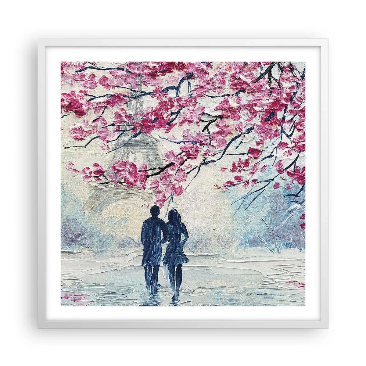 Affiche dans un cadre blanc - Poster - Ballade romantique - 60x60 cm