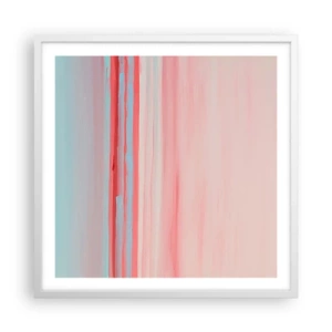 Affiche dans un cadre blanc - Poster - Abstraction à l'aube - 60x60 cm