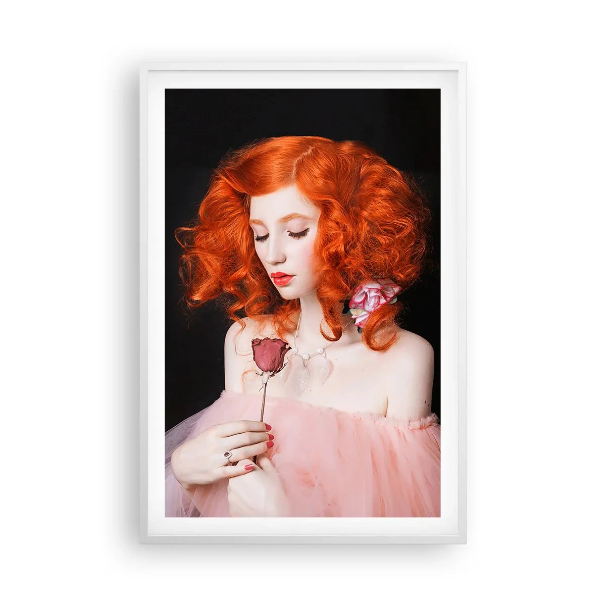 Affiche dans un cadre blanc - Poster - De style baroque - 61x91 cm