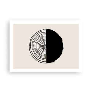 Affiche - Poster - Moitié-moitié - 70x50 cm