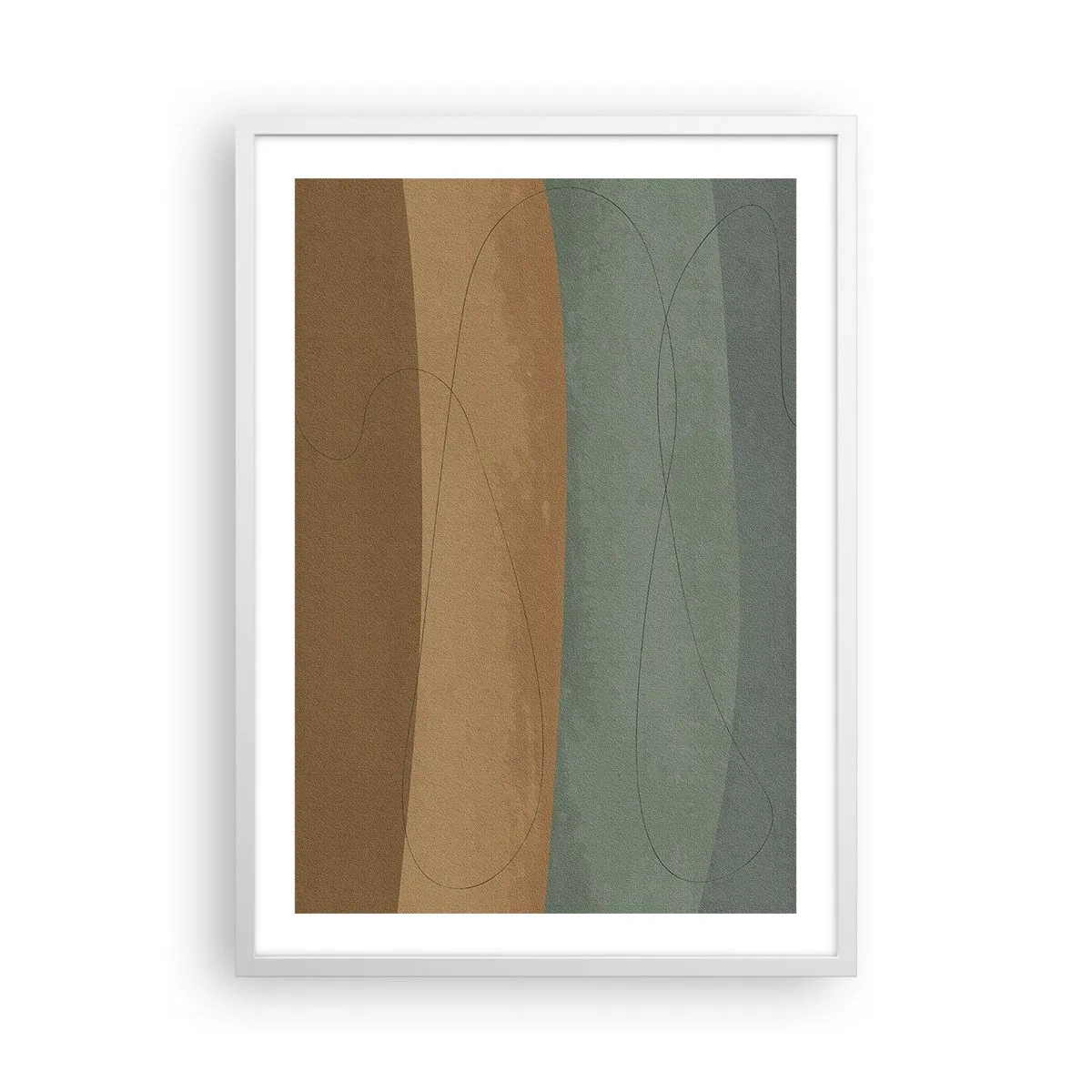 Affiche dans un cadre blanc - Poster - Composition horizontale - 50x70 cm