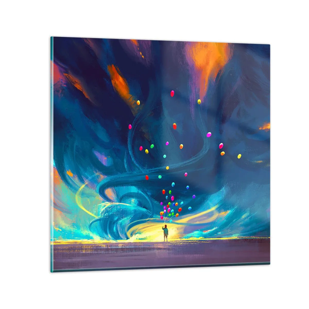 Impression sur verre - Image sur verre - Au vent bleu ciel - 40x40 cm