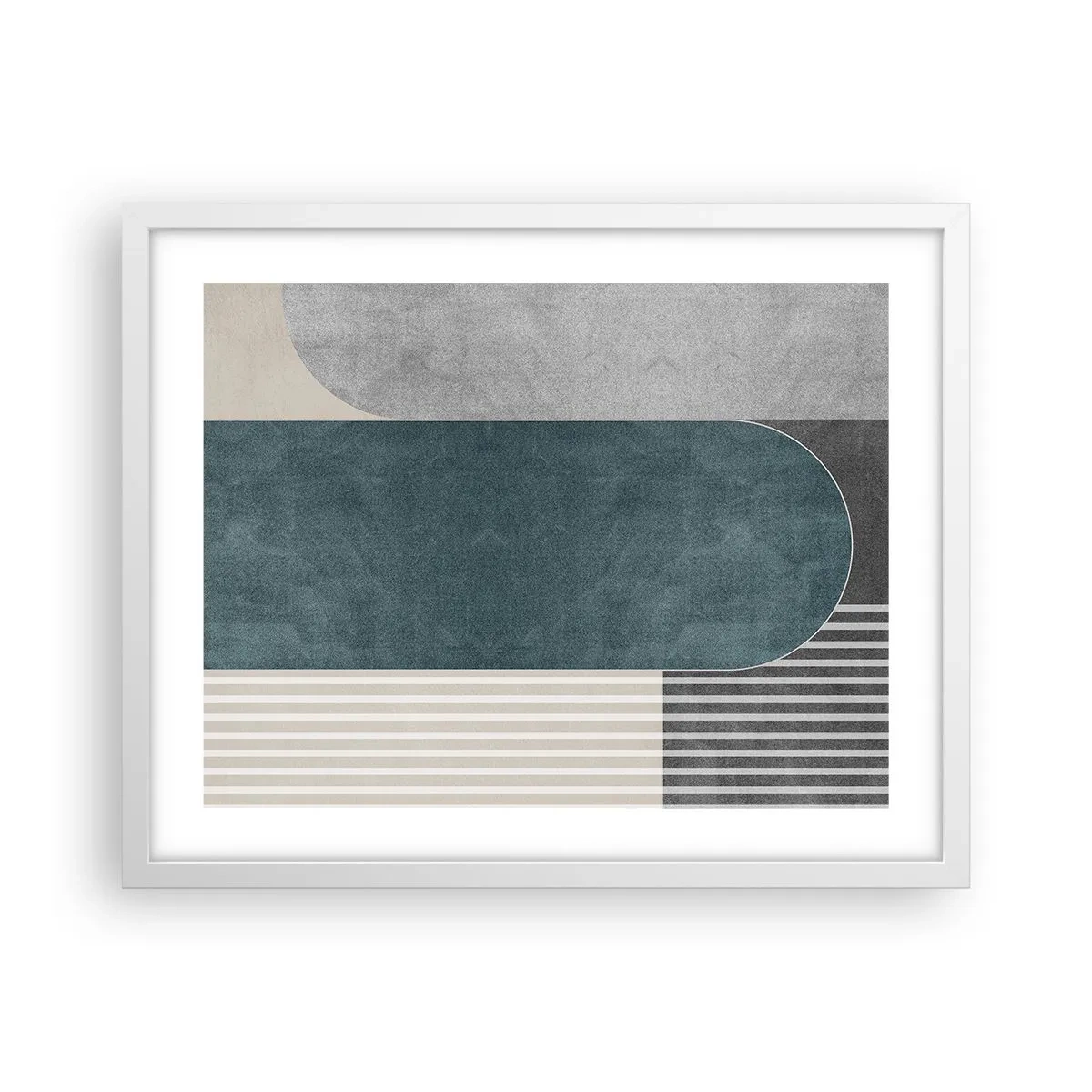 Affiche dans un cadre blanc - Poster - Composition de niveaux - 50x40 cm
