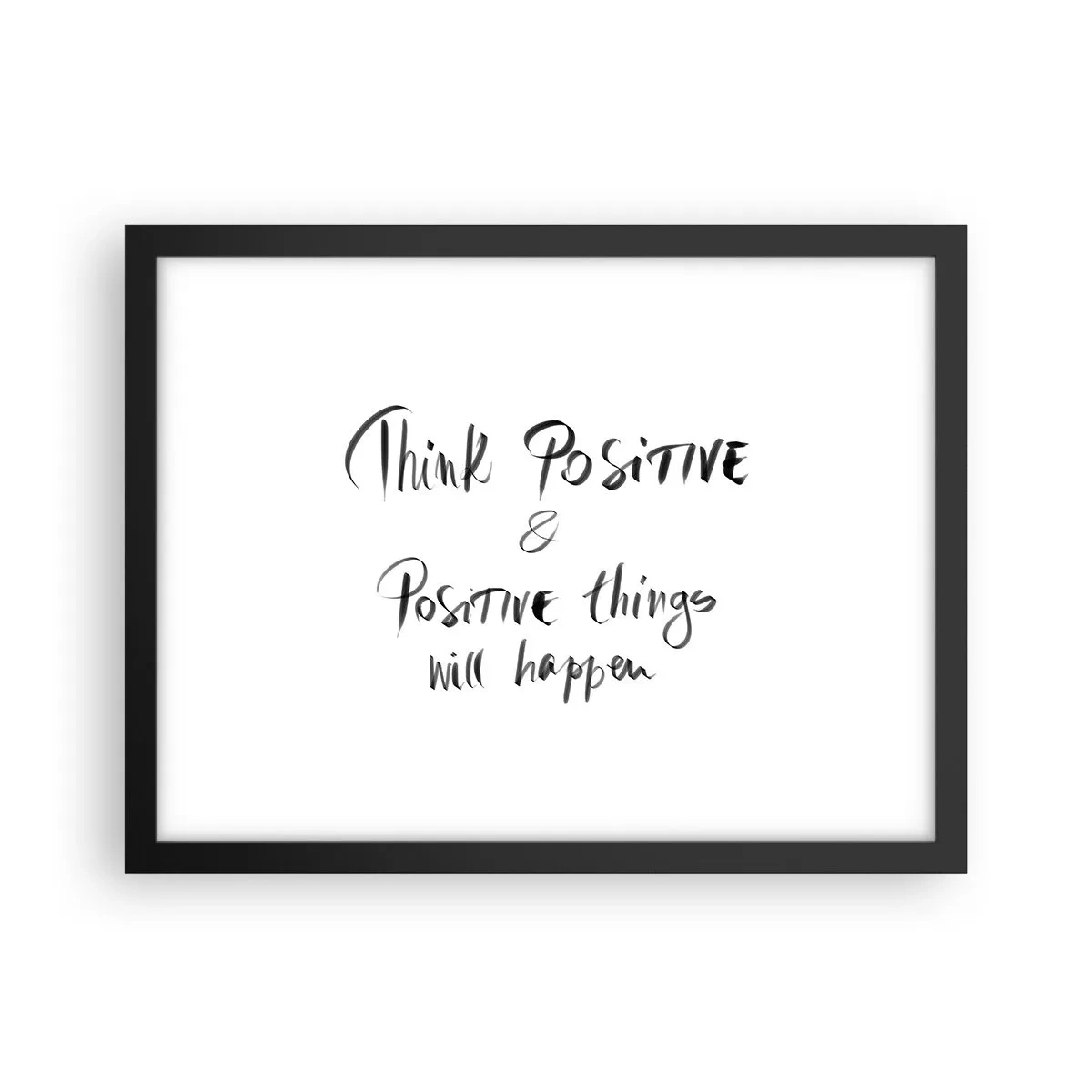 Affiche dans un cadre noir - Poster - Comment vivre? - 40x30 cm