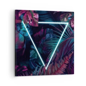 Impression sur toile - Image sur toile - Jardin de style disco - 60x60 cm