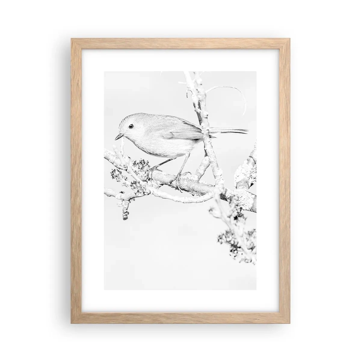 Affiche dans un chêne clair - Poster - Matin d'hiver - 30x40 cm