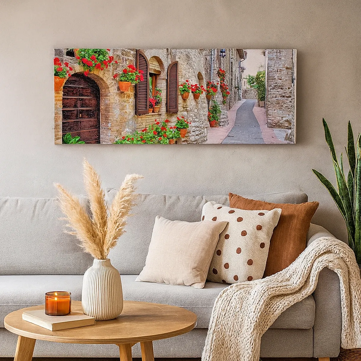 Impression sur toile - Image sur toile - Ambiance italienne - 30x30 cm