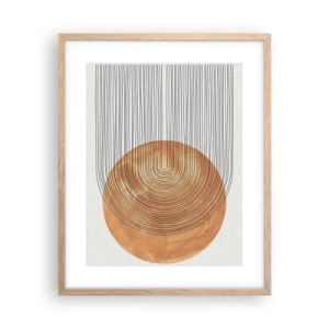 Affiche dans un chêne clair - Poster - Composition solaire - 40x50 cm