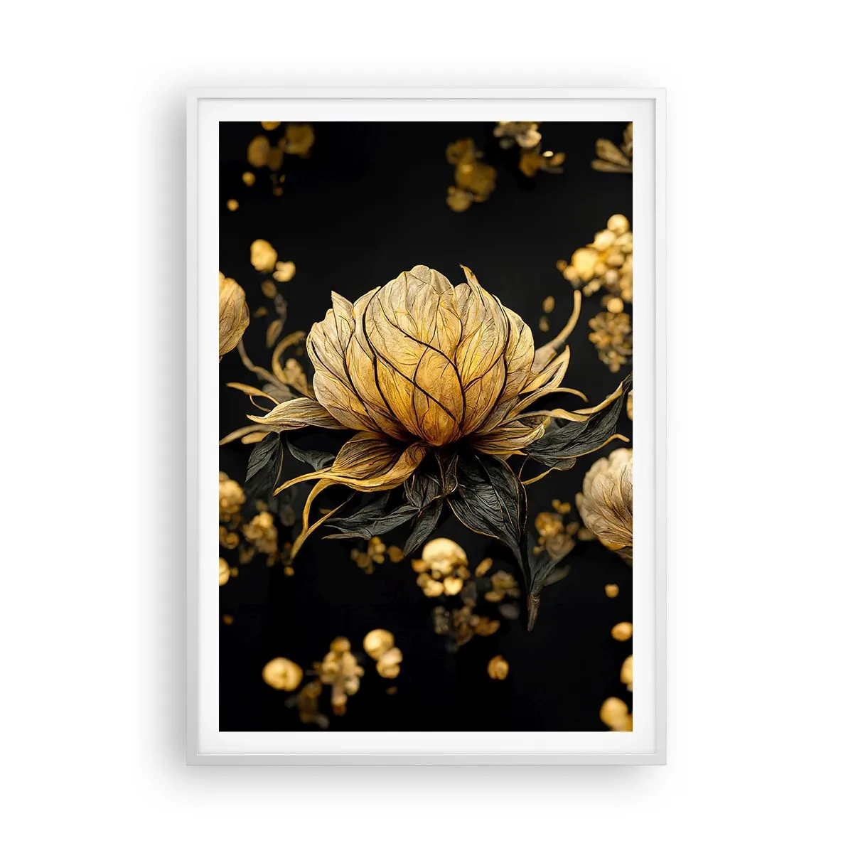 Affiche dans un cadre blanc - Poster - Fragilité subtile - 70x100 cm