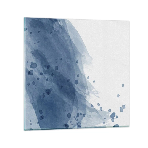 Impression sur verre - Image sur verre - Tulle bleu - 60x60 cm