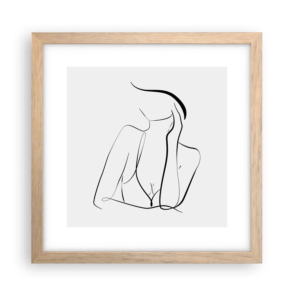 Affiche dans un chêne clair - Poster - Sur les vague d'un rêve - 30x30 cm