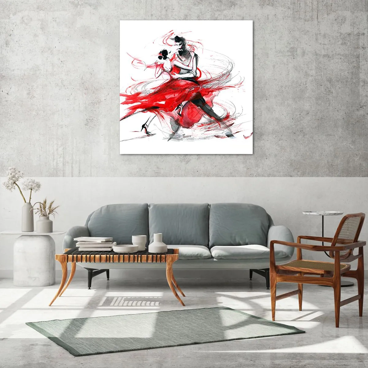 Impression sur verre - Image sur verre - Tango - le rythme de la passion - 60x60 cm