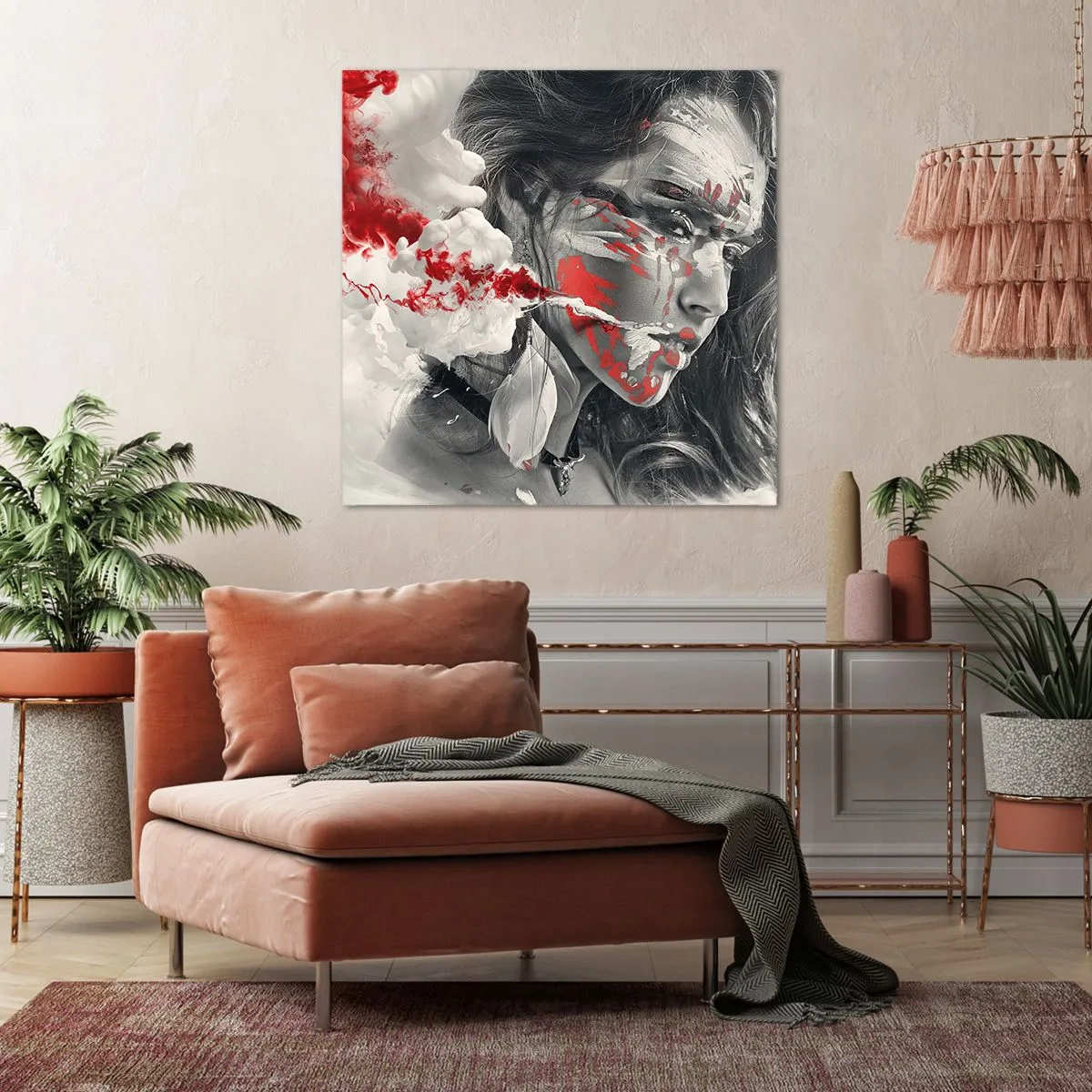 Impression sur toile - Image sur toile - Dans les fumées de l'absurde - 40x40 cm