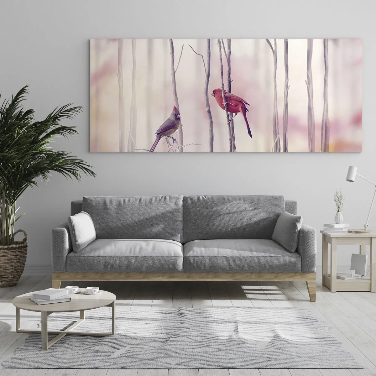 Impression sur verre - Image sur verre - Conte de la forêt rose - 100x40 cm