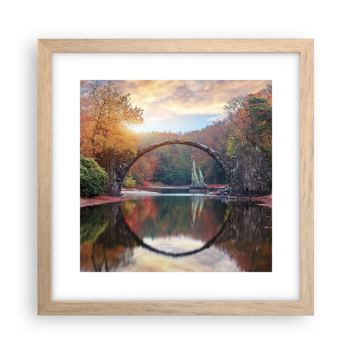 Affiche dans un chêne clair - Poster - De l'autre cote du miroir - 30x30 cm