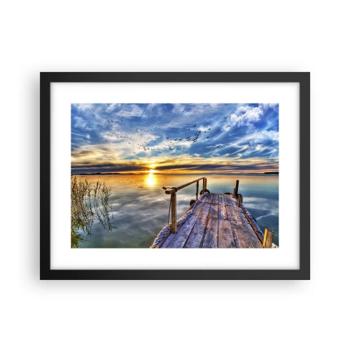 Affiche dans un cadre noir - Poster - Le vent se repose - 40x30 cm