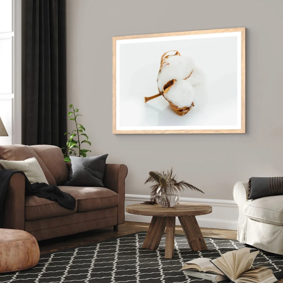 Affiche dans un chêne clair - Poster - Doux par nature - 40x30 cm