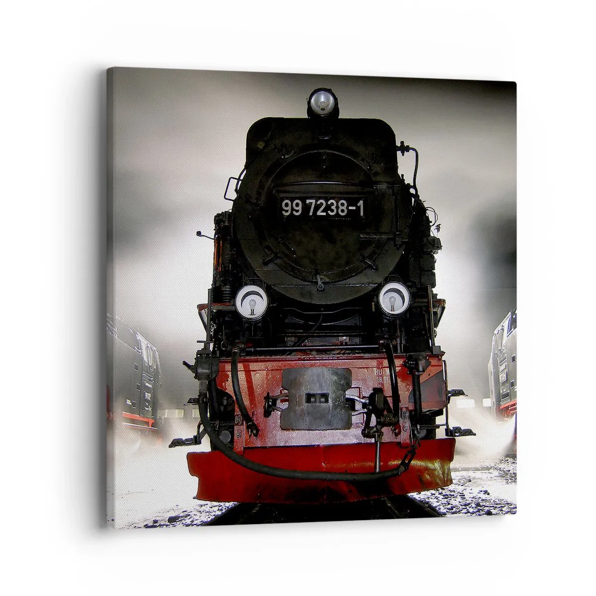 Impression sur toile - Image sur toile - Il se lève et siffle, halète et souffle - 40x40 cm