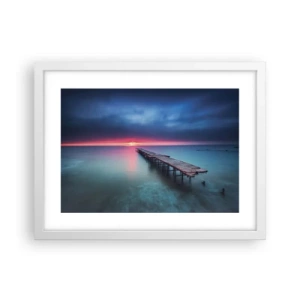 Affiche dans un cadre blanc - Poster - Entre le ciel et la terre - 40x30 cm