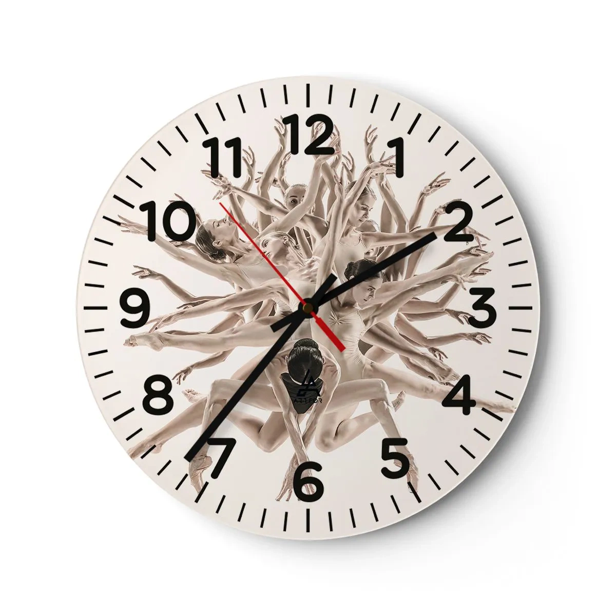 Horloge murale - Pendule murale - S'épanouir en danse - 30x30 cm