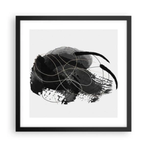 Affiche dans un cadre noir - Poster - Fait de noir - 40x40 cm