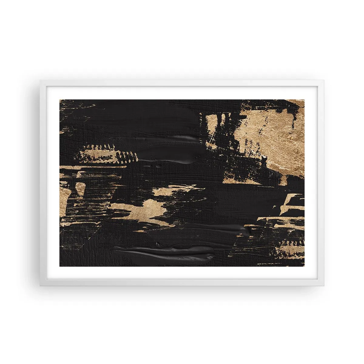 Affiche dans un cadre blanc - Poster - Empreinte du toucher - 70x50 cm