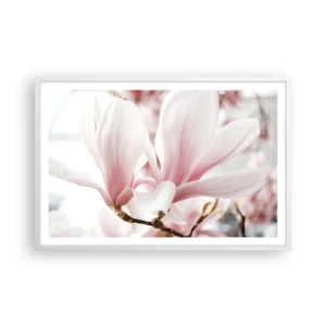 Affiche dans un cadre blanc - Poster - Abondance de tendresse - 91x61 cm