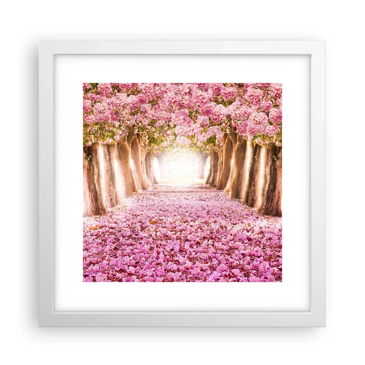 Affiche dans un cadre blanc - Poster - La route du paradis - 30x30 cm